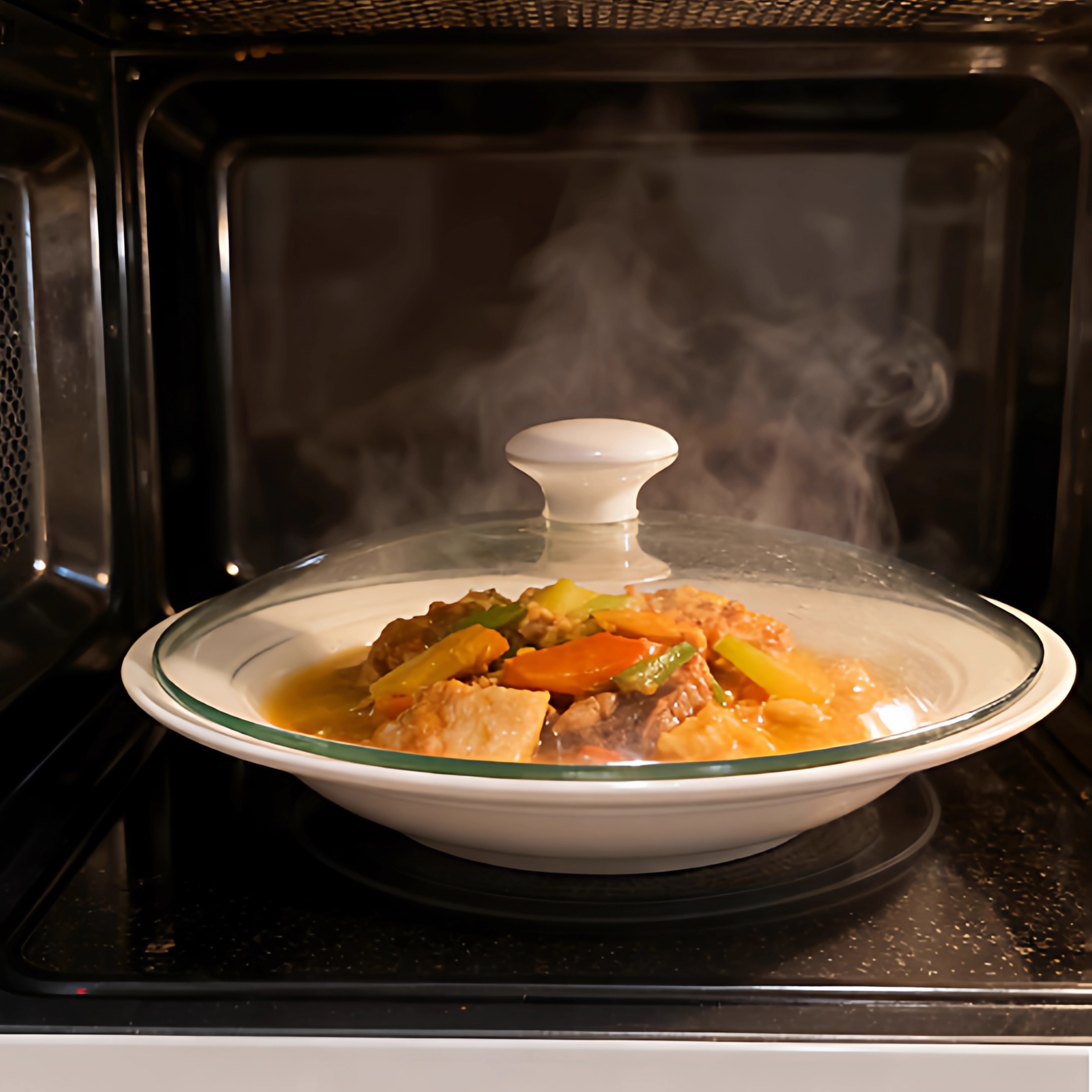 可微波炉热菜餐盘带盖盘子