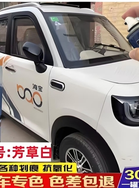 海宝电动三轮车时光灰色专用自喷漆车用划痕修复漆面芳草白补漆笔