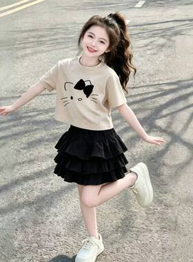 女童蛋糕裙套装儿童休闲