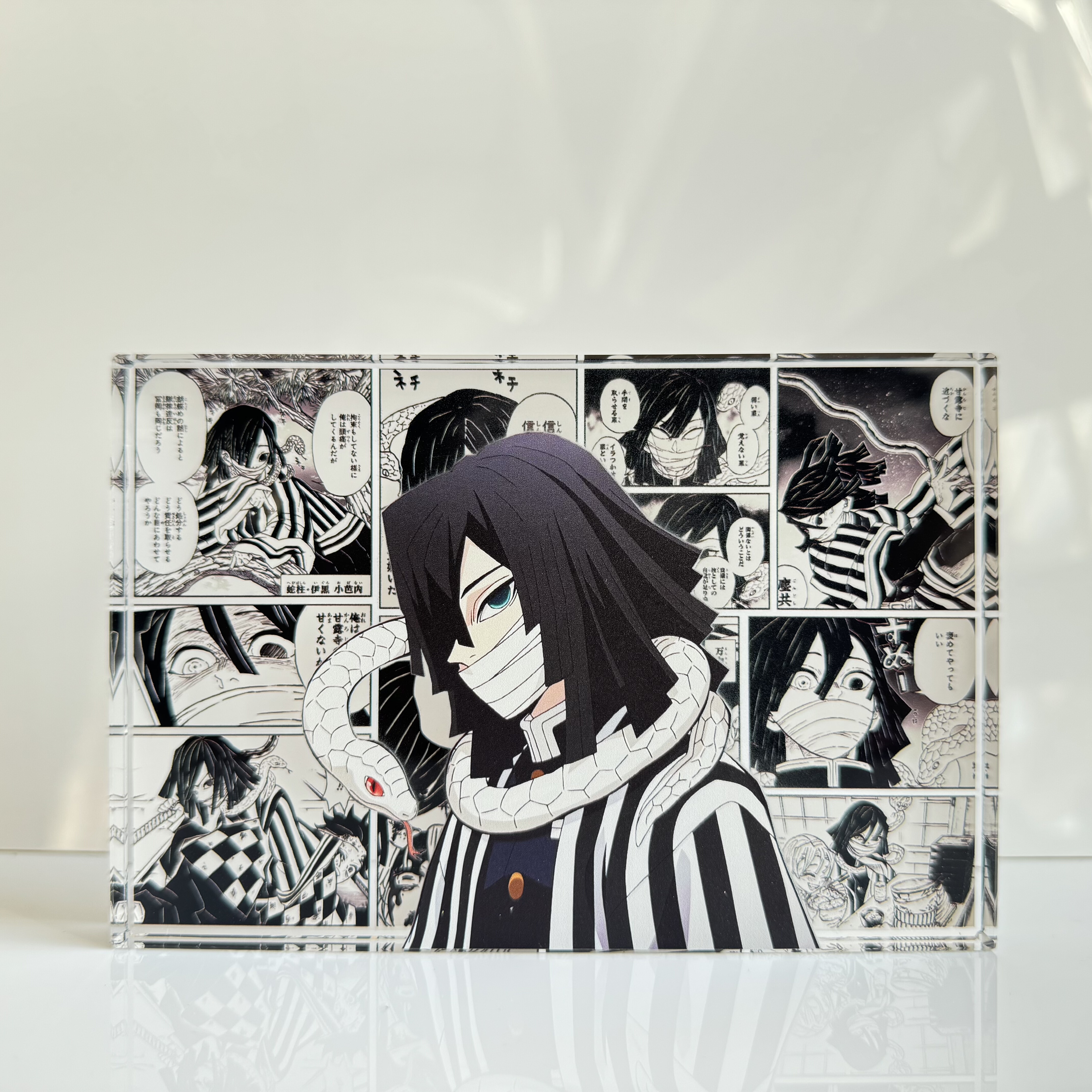 蛇柱伊黑小芭内鬼灭之刃周边二次元立牌桌面摆件同人动漫亚克力砖