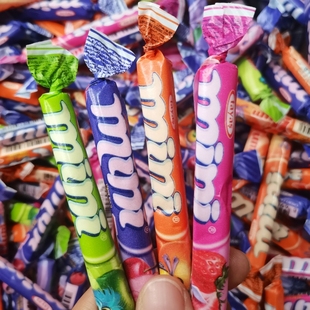 土耳其奶条糖原装 进口tayas迷你奶条果汁糖果草莓樱桃苹果橙零食