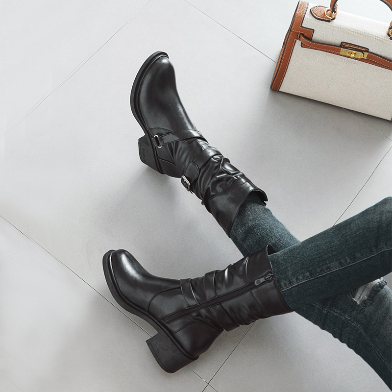 Net Red With crude Bootie Women's Boots Autumn and winter 2018 new pattern Women's Shoes In cylinder Autumn Middle heel Versatile Martin Winter Shoesin the Women's Shoes, Boots  category - from Buy2taobao.com to provide professional Taobao agent buy service