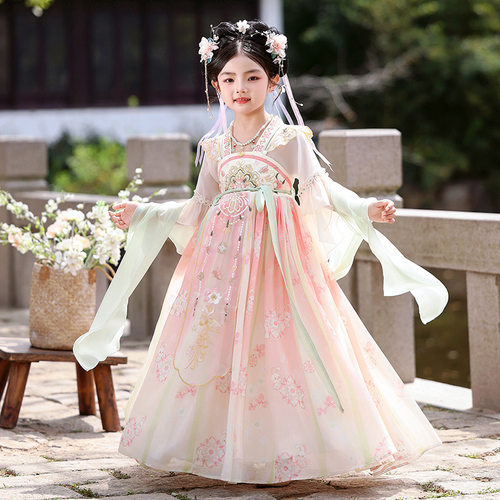 女童汉服夏季中国风2025新款超仙古装裙子儿童唐装女孩古风公主裙