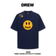 休闲宽松情侣半袖 drew美式 tee 纯棉短袖 t恤男女夏季 潮牌笑脸经典 款