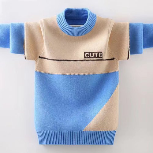 韩版细毛线秋冬男童棉料针织衫