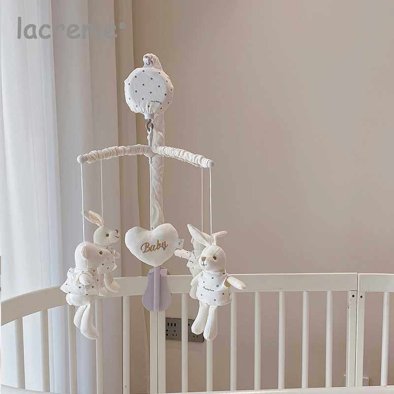 lacreme新生婴儿纯棉床铃玩具宝宝床头旋转摇铃布艺床床铃0-1岁