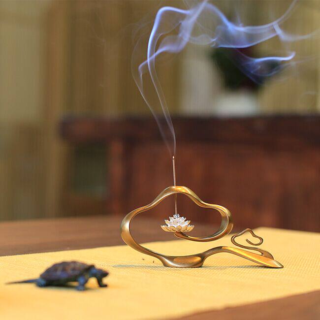 3/云起/手工黄铜清雅香器 线香香插 倒流香香炉 大师设计