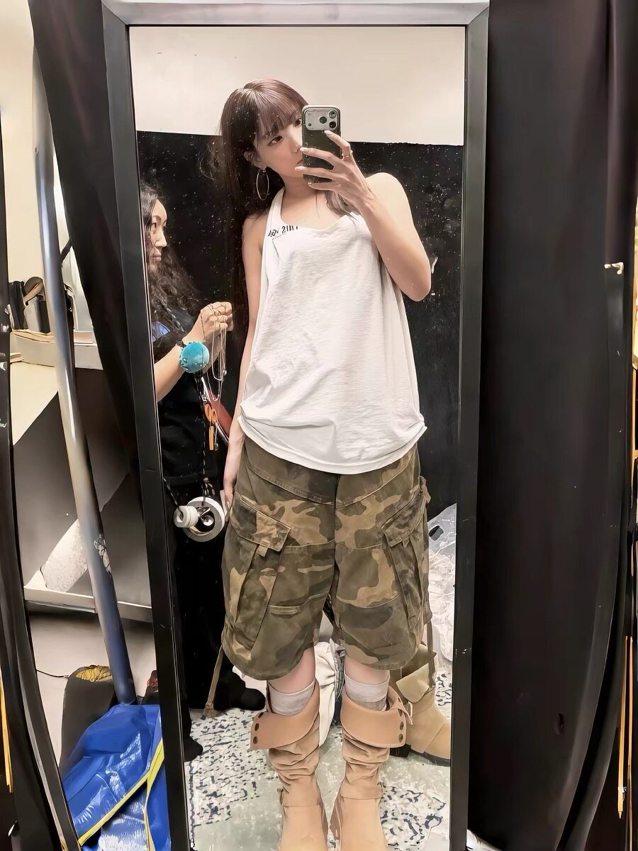 twice林娜琏同款美式挂脖露背吊带背心辣妹纯欲爵士jzza跳舞上衣