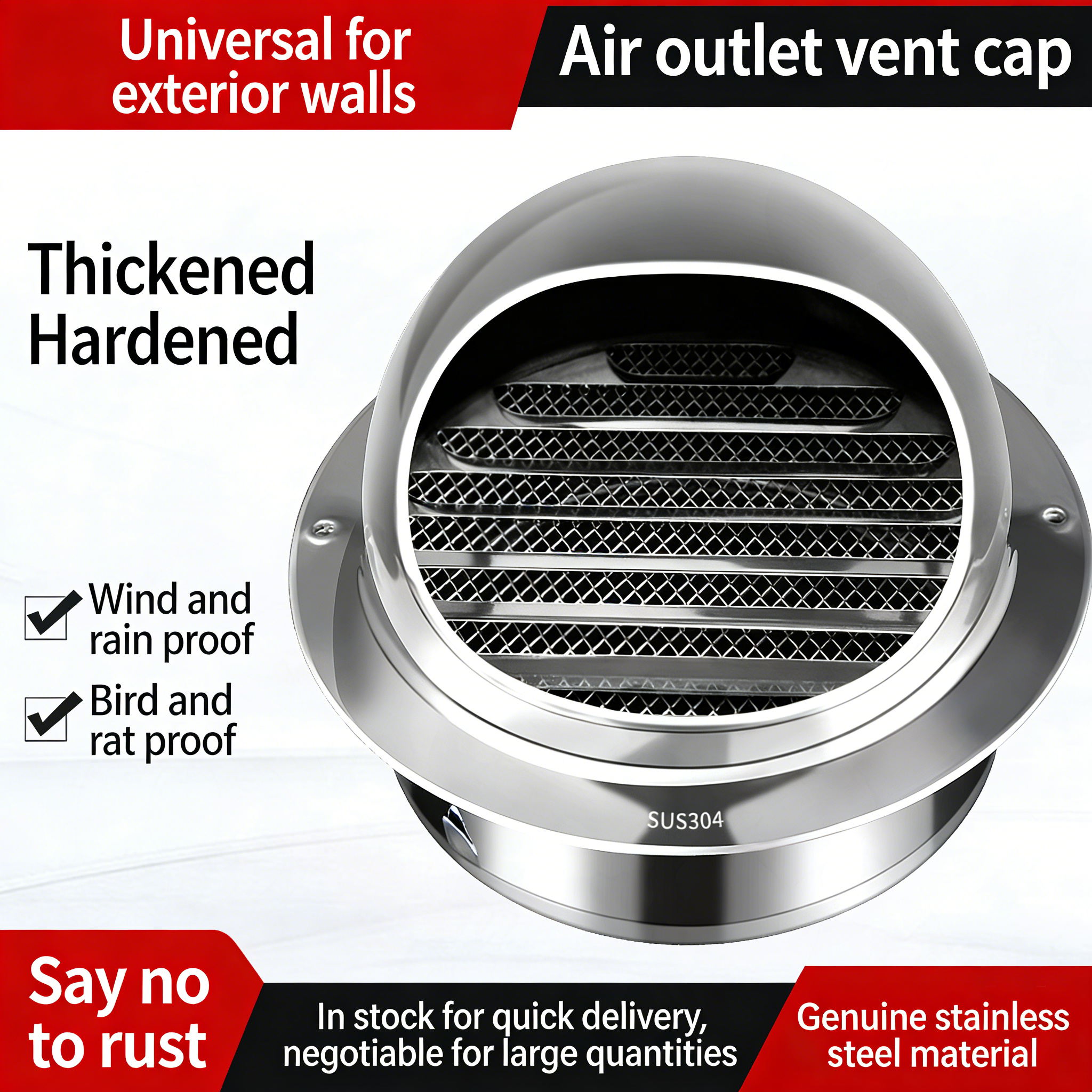 304不锈钢风帽通风口球形外墙排风口通风透气帽风罩防雨帽防风帽,基础建材,透气孔/透气网,淘宝优惠券,粉丝福利购,淘宝优惠卷