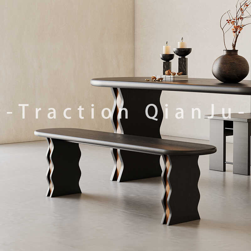 换鞋凳中古风实木长条凳