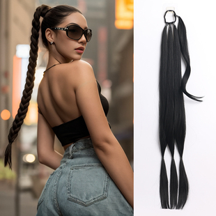 Ponytail Extension缠绕式接发马尾辫子鱼骨辫拳击辫假发自然逼真