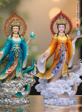 女娲娘娘神像汉白玉家用玄关创世女神大地之母供奉祝福中式摆件