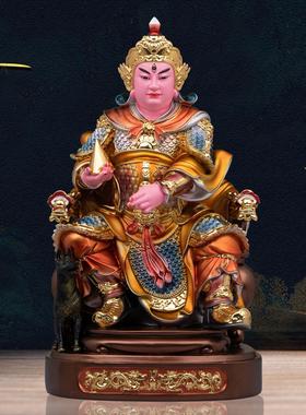 树脂金缕彩祝福二郎神杨戬摆件