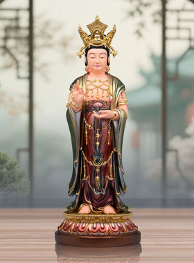 高王观音佛像树脂金缕彩摆件
