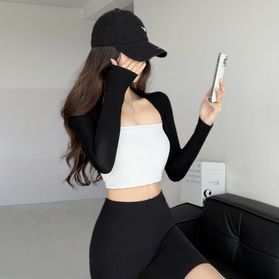 辣妹风超薄防晒开衫短外套女
