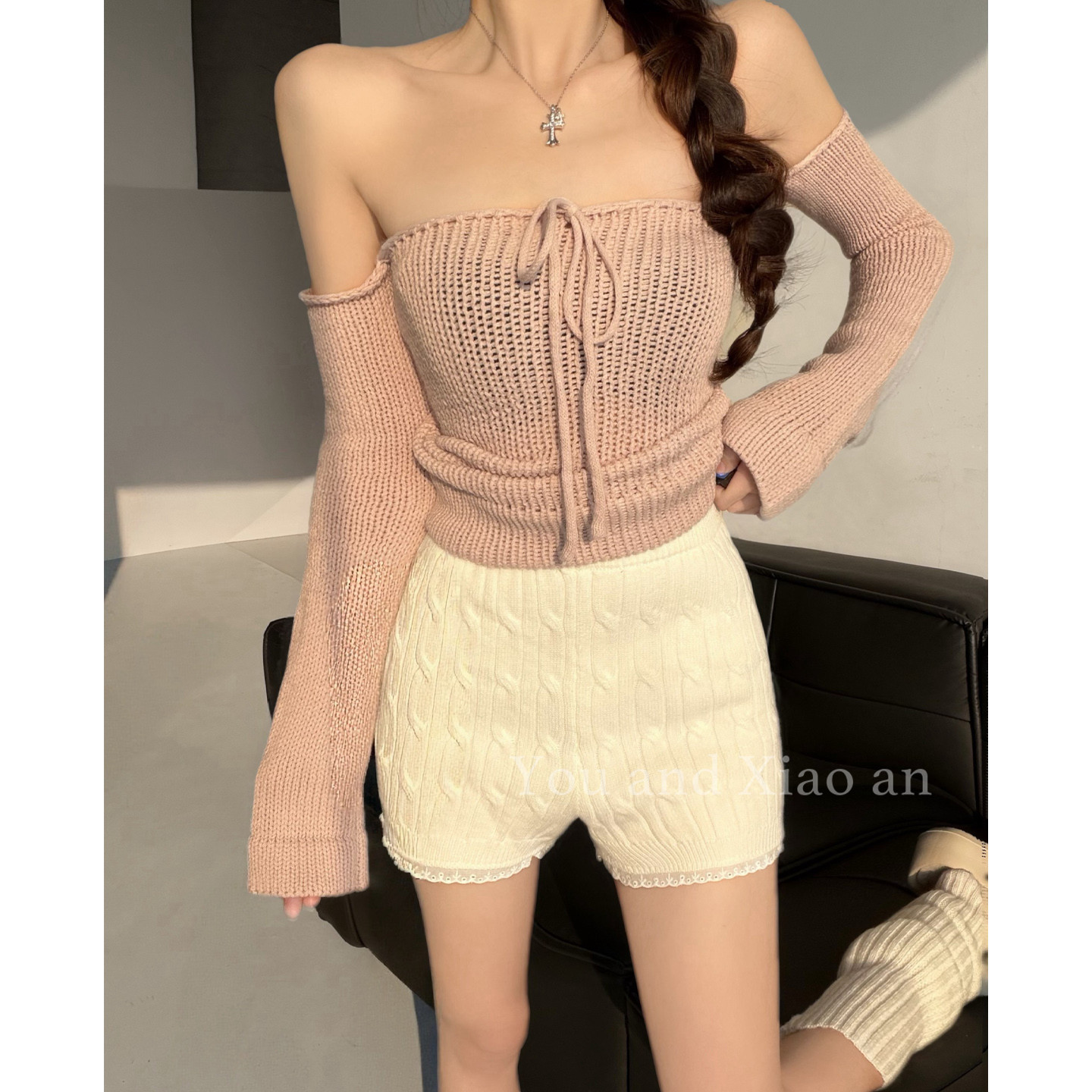 古早少女~花边糯米短裤针织三色麻花纯欲风显腿长蕾丝拼接打底裤,女装/女士精品,短裤,淘宝优惠券,粉丝福利购,淘宝优惠卷