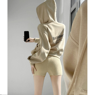 纯欲辣妹低腰超短裤小众抽绳时髦外穿针织毛线裤性感运动包臀热裤