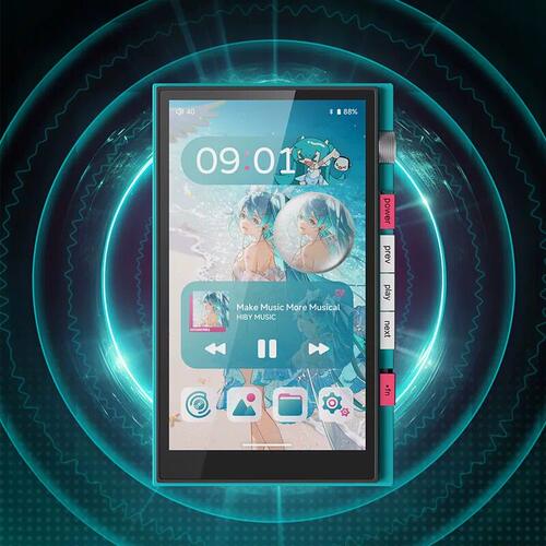 HiBy星海贝初音未来联名版YUME耳机HiFi音乐播放器M500随身听MP3
