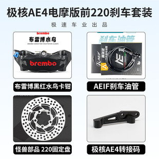 E125 布雷博水鸟卡钳改装 E80C M95C M395C极核AE5刹车 适用九号MZ