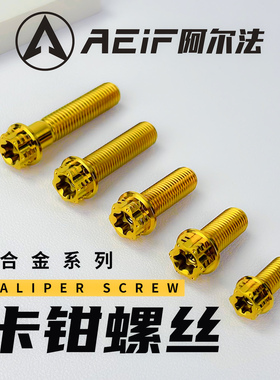 阿尔法TC4钛合金螺丝M5M6M8M10适用布雷博水鸟 螃蟹卡钳固定螺丝