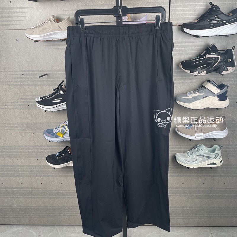 Skechers斯凯奇女士简约百搭直筒宽松休闲舒适梭织长裤L226W038