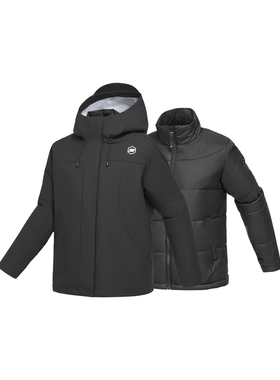 skechers斯凯奇冬季女士套装梭织连帽外套+梭织裥棉外套P125W013