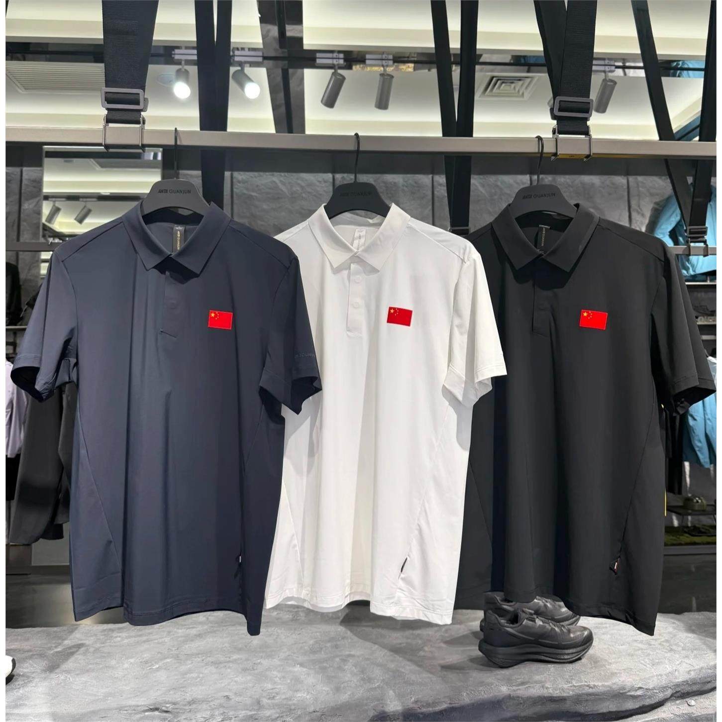 安踏短袖冠军国旗款冰肤Ⅲ男子夏季商务通勤POLO衫T恤 152530103,运动服/休闲服装,运动POLO衫,淘宝优惠券,粉丝福利购,淘宝优惠卷