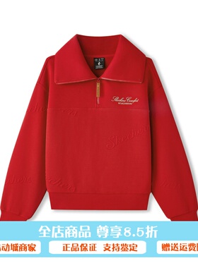 Skechers斯凯奇新年款马年限定女子半开领宽松亲肤卫衣L126W007