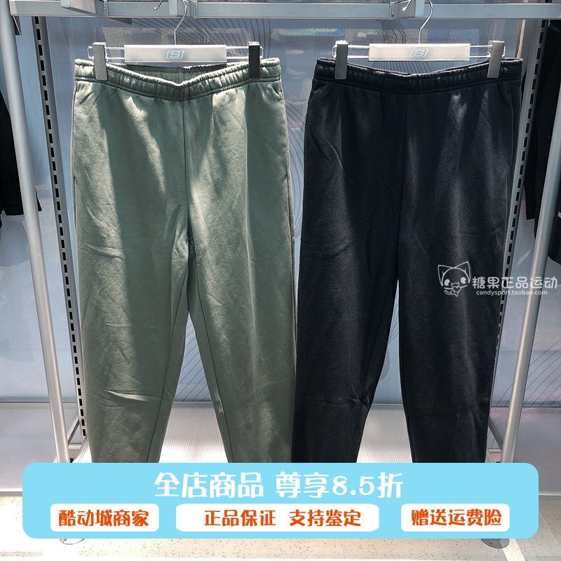 斯凯奇男裤2024年秋冬款男子束脚时尚休闲运动裤针织长裤L424M083