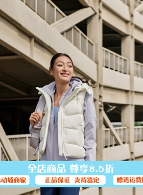 Skechers斯凯奇2025新款女士纯色秋冬防泼水羽绒梭织背心P425W086