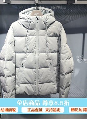 代购斯凯奇女羽绒服24冬防风防泼水连帽梭织短款羽绒外套P424W005