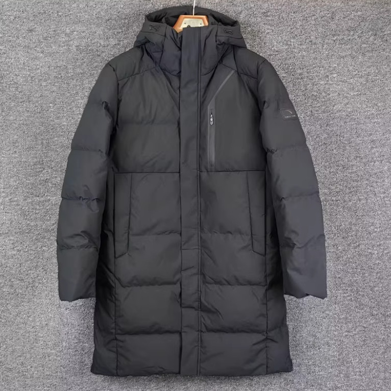 安踏正品综训男中长羽绒服2024冬新款防泼水舒适羽绒服152517901图片