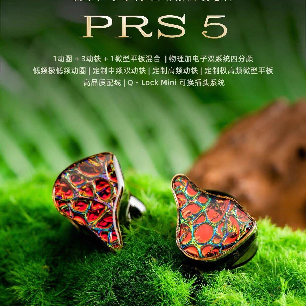 DUNU达音科 PRS5入耳式圈铁平板有线耳机hifi发烧级游戏音乐耳塞