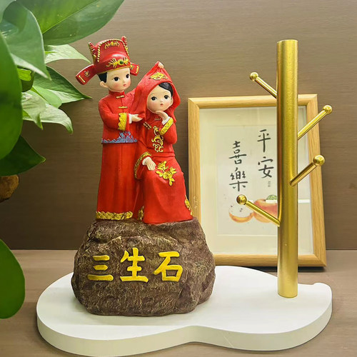三生石树脂摆件结婚纪念