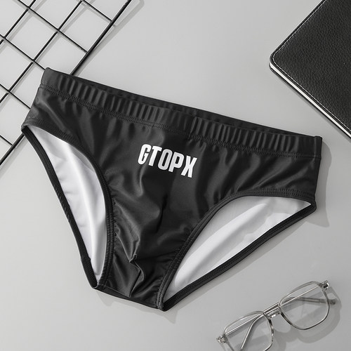 GTOPX MAN男士游泳三角沙滩裤  系绳纯色简约夏季低腰性感泳裤