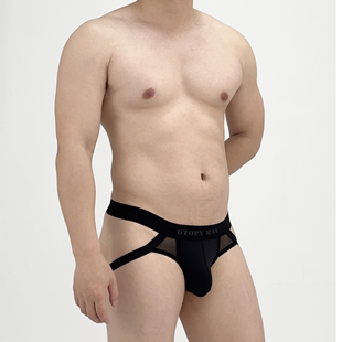 内裤 GTOPX 冰丝丁字裤 网纱双丁裤 MAN男士 低腰后空性感U凸个性