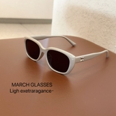 美式 方圆脸显瘦小红书防晒太阳镜高级感 复古辣妹猫眼墨镜女潮韩版