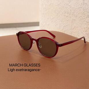 港风安格拉红猫眼墨镜女2025新款 潮酷高级感防紫外线复古太阳眼镜