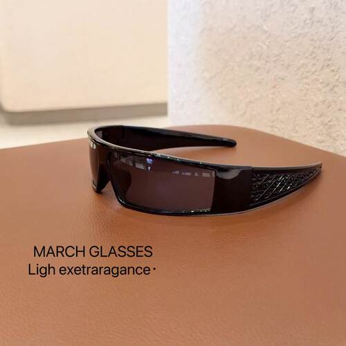 新款发箍墨镜女小红书推荐Y2K连体高级感走秀款时髦百搭太阳镜潮