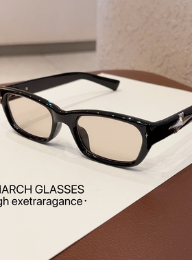 胡先煦同款香槟色墨镜男款潮方形圆脸高级感欧美风复古太阳眼镜女