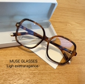 欧阳娜娜同款 方框玳瑁色眼镜框女可配度数防蓝光眼镜素颜圆脸显瘦