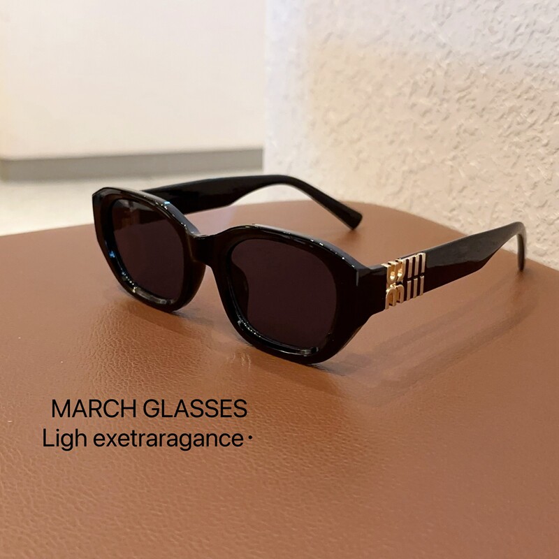 高级感墨镜女防紫外线太阳镜男度数大脸海边网红同款复古猫眼小脸