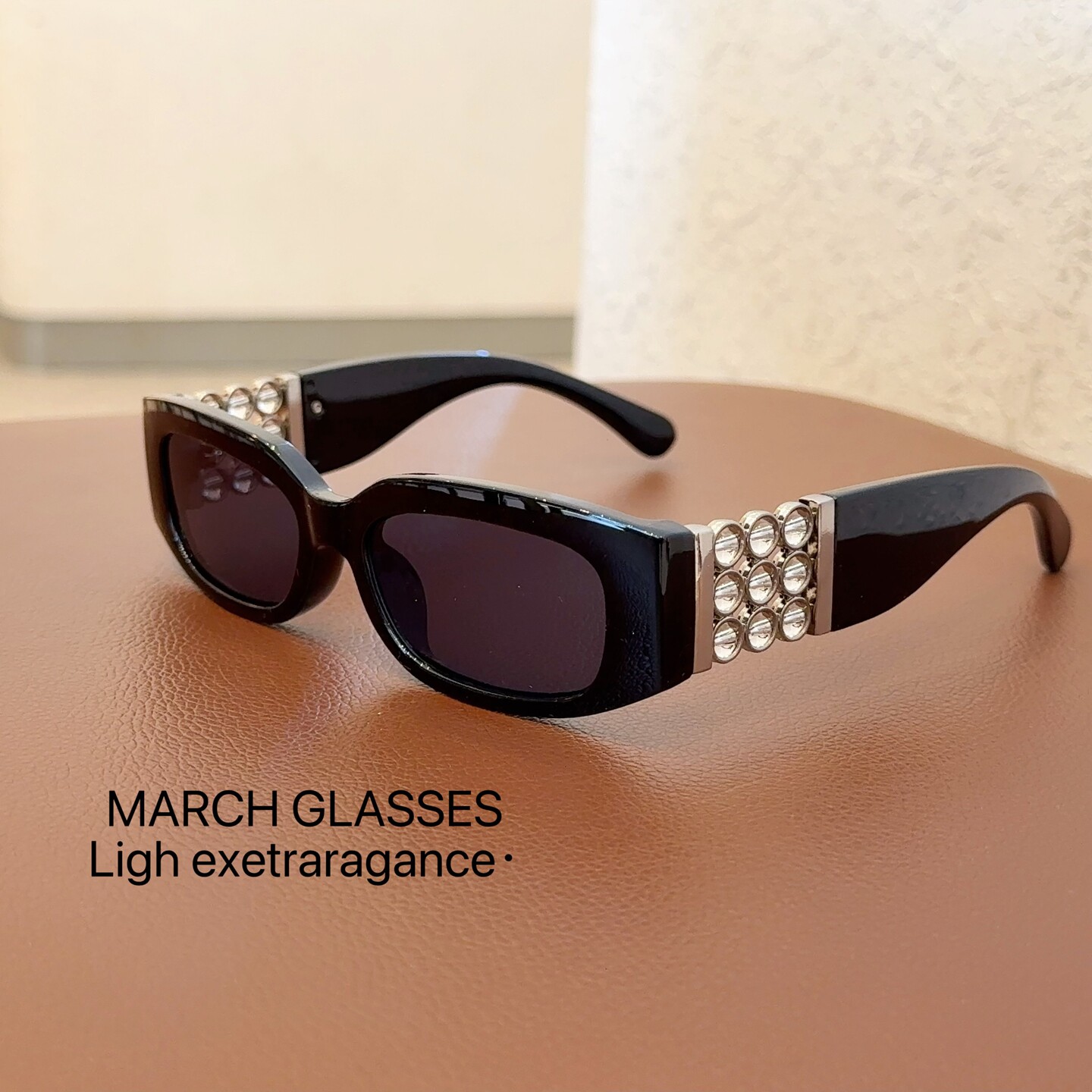 2025新款转运珠镜腿个性墨镜男女遮阳防晒太阳眼镜方圆长脸显瘦潮