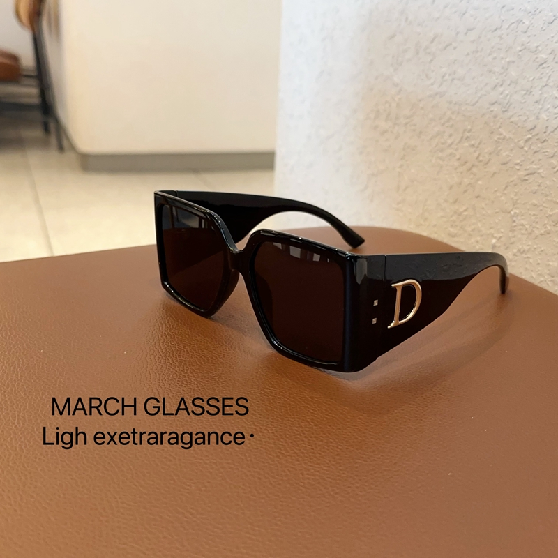 D家墨镜女夏2024新款黑色大方框明星同款眼镜偏光太阳镜大脸显瘦