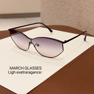 猫眼显瘦百搭高级感墨镜Y2K轻奢未来感潮酷时髦防晒太阳镜女 新款