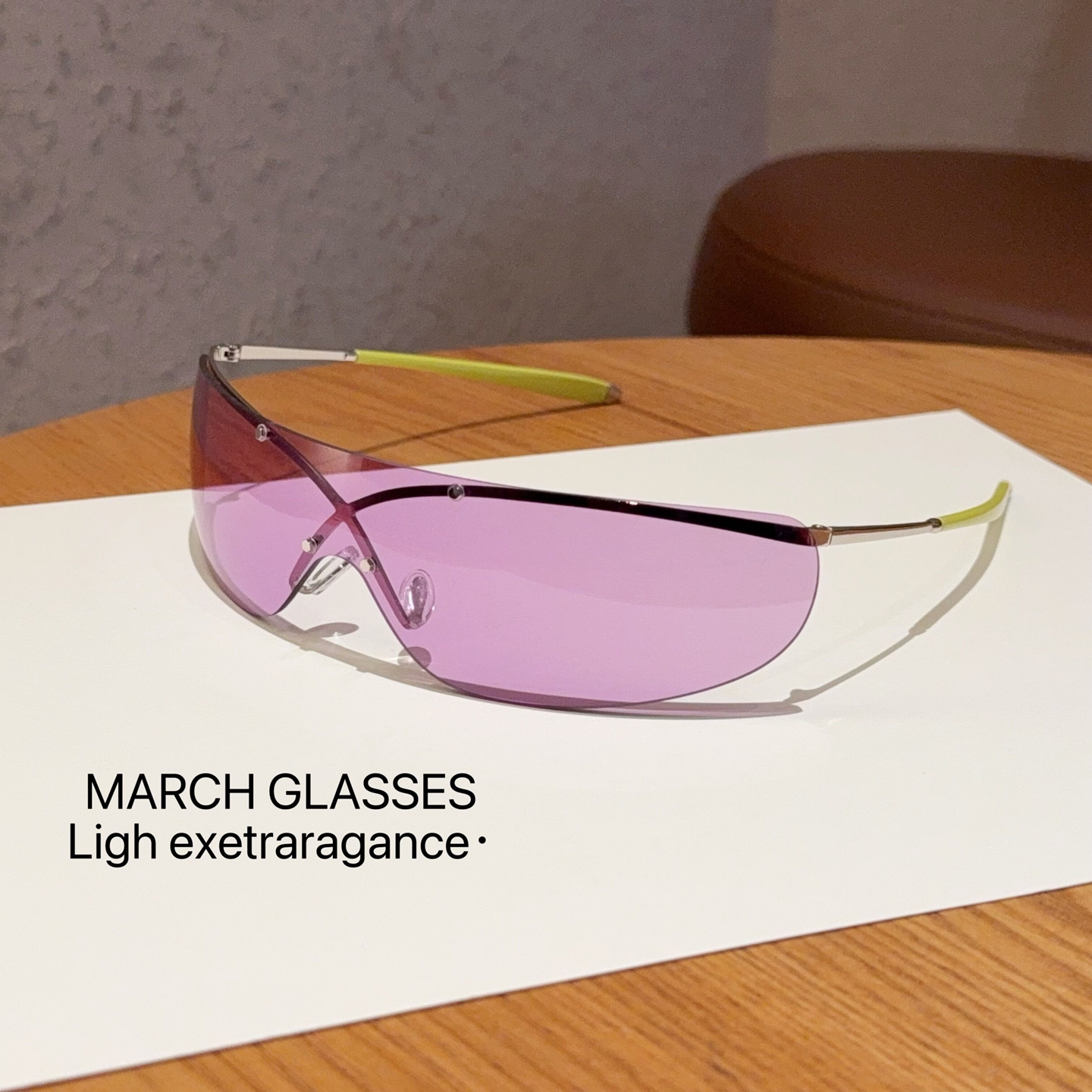 日系y2k复古无框连体片金属太阳镜网红男女时尚百搭户外变色墨镜