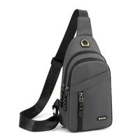 Business chest bag, men's crossbody bag, single-shoulder bag, canvas casual backpack, sports small bag, Oxford cloth bag, Korean style trend thumbnail 2