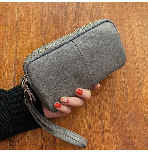 长款时尚百搭软皮真皮小手零钱包