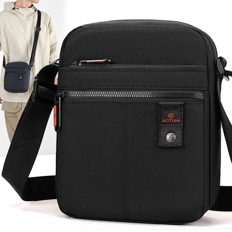 韩版时尚男士潮牌街头潮流单肩包手机包斜挎小背包机能运动防水