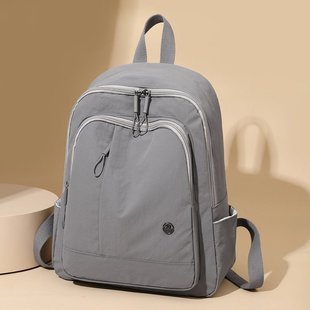 韩国微皱牛津布双肩包复古轻便柔软尼龙旅游休闲背包女士学生书包